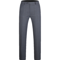YOUNGOR/雅戈尔 高羊毛经典格纹 男士西服套装 蓝灰YOTX222701HJY裤子 35 175/86A
