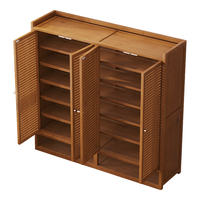  丝竹阁 大容量 鞋柜 百叶门 百叶门-三门八层茶色