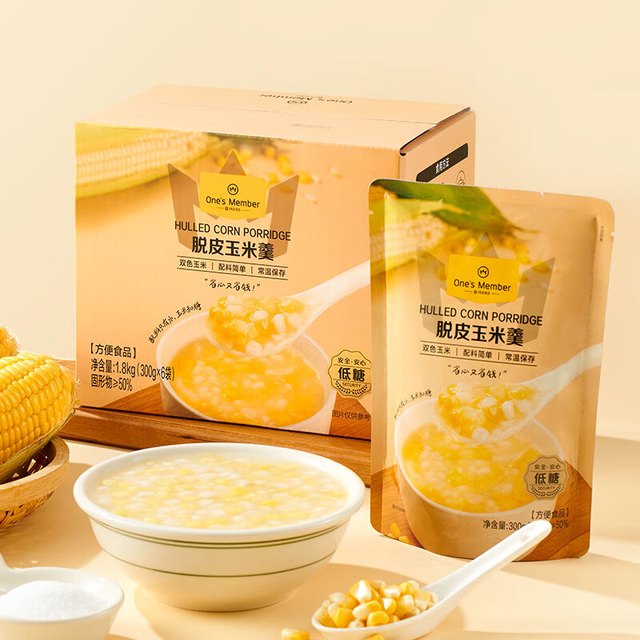 1号会员店 0添加剂 脱皮玉米羹 6袋整箱装