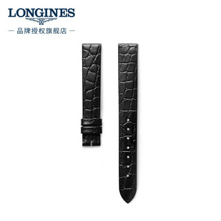  LONGINES/浪琴 女士手表 半哑光黑色牛皮革表带