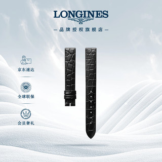  LONGINES/浪琴 女士手表 半哑光黑色牛皮革表带