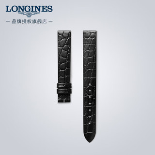  LONGINES/浪琴 女士手表 半哑光黑色牛皮革表带