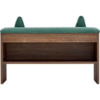  LINSY/林氏家居 可坐 鞋柜一体坐凳 【深胡桃色】JS4N 0.8米鞋柜