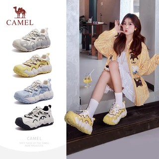  CAMEL/骆驼 厚底 女士户外鞋 L25A202062R，米白/灰 44