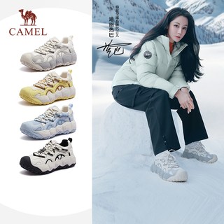  CAMEL/骆驼 厚底 女士户外鞋 L25A202062R，米白/灰 44