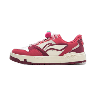  LI-NING/李宁 透气 女士板鞋 米白色/品红色/胭紫红-3 38
