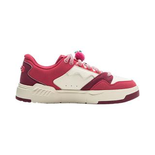  LI-NING/李宁 透气 女士板鞋 米白色/品红色/胭紫红-3 38