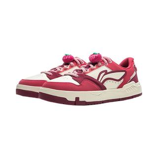  LI-NING/李宁 透气 女士板鞋 米白色/品红色/胭紫红-3 38