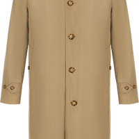 BURBERRY 男式轻便型纯色单排扣中长风衣外套