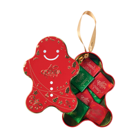  GODIVA/歌帝梵  巧克力 铁盒 【可爱姜饼人】冬日缤纷礼盒10片