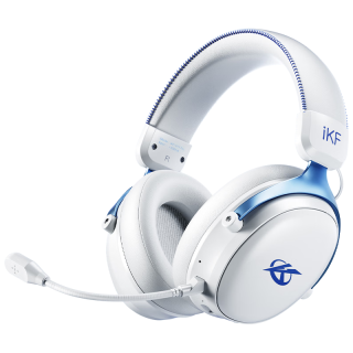 iKF V11 Pro 7.1环绕音效 白蓝色 四模游戏耳机