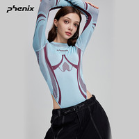 Phenix 菲尼克斯 25-26年新款滑雪服紧身保暖内衣套装运动户外速干衣套装 浅蓝色