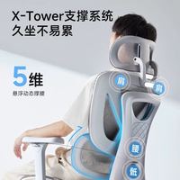 护童 正姿学习家用人体工学电脑椅+扶手+5维支撑 E1款