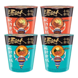  汤达人 冲泡即食 酸辣米线 酸辣米线*2杯+肥汁米线*2杯