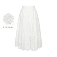 限尺码：Five Plus 春秋时尚百搭通勤显瘦裙子小个子甜美温柔松紧腰透气A字半身裙女