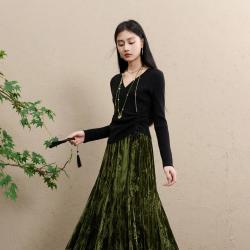 三彩 修身 女士针织衫