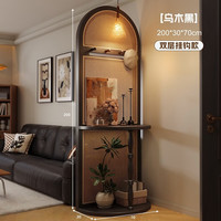 锦需 藤 实木屏风 挂钩 【中古风实木屏风】升级带挂钩 黑色70x30x200cm加高