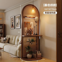 锦需 藤 实木屏风 挂钩 【中古风实木屏风】升级带挂钩 胡桃色70x30x180cm