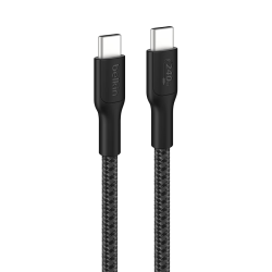 贝尔金 240W Type-C to Type-C快充数据线 2米 黑色 织款
