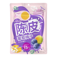  UME HOUSE/小梅屋 爆浆夹心 葡萄梅子干 陈皮葡萄梅子 80g*1袋