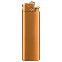 CRICKET/草蜢 可充气直冲蓝焰 金属砂轮防爆打火机 鎏金橙款 1支