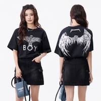 BOY LONDON 金翼锁链情侣款翅膀烫金凉感T恤N01918