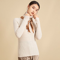  春竹 100%纯羊毛 女士羊毛衫 御丝惆 高领套衫 XL 105CM