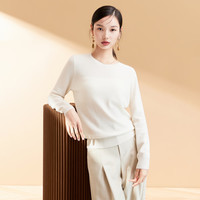  春竹 100%纯羊毛 女士羊毛衫 欧白2 圆领套衫 3XL 115CM