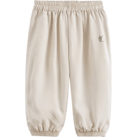 马克珍妮 marc & janie男女童垂感透气防蚊裤印花束脚裤儿童裤子宝宝夏装230568 沙砾黄【230568】 90