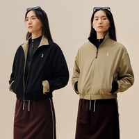 ANODETO/安欧兔 防风防水 女士冲锋软壳衣 卡其撞黑 M