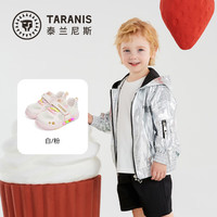  TARANIS/泰兰尼斯 防滑耐磨 儿童学步鞋 白/粉 19 内长13.0适合脚长11.8~12.2