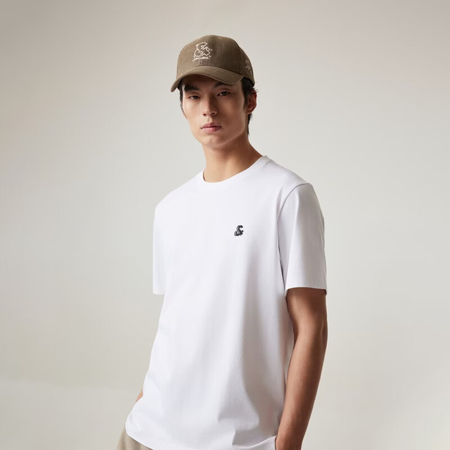 今日必买、PLUS会员：杰克琼斯 【26年新款短袖T恤】男士凉感纯色透气打底耐洗半袖上衣 226101124 多色可选