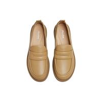 Bata 羊皮 女士乐福鞋 杏色