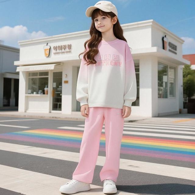 笛莎 女童春秋装中大童儿童套装两件套