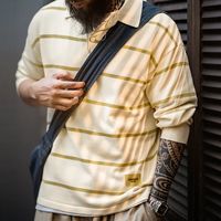 百亿补贴：马登 男士工装休闲条纹针织POLO衫