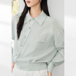  DUIBAI/对白 法式斜门襟 女士衬衫