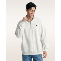 Abercrombie & Fitch 经典小麋鹿图案 男士半拉链套头卫衣