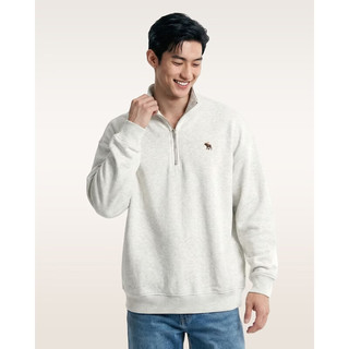  Abercrombie & Fitch 经典小麋鹿图案 男士半拉链套头卫衣