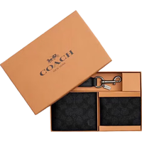 蔻驰(COACH)男士短款钱包卡夹钥匙扣礼盒CW344QBMI5