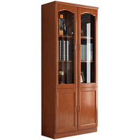  ZHONGWEI/中伟 新中式 实木书柜 弧形三门书柜