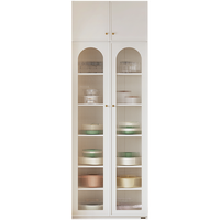  QuanU/全友 奶油轻奢 收纳柜 二门边柜+二门顶柜