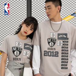 NBA 圆领百搭连衣裙篮网运动百搭洋气印花中长款