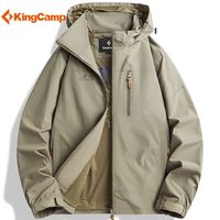 百亿补贴：康尔健野 工装冲锋外套男秋季户外防风防雨宽松休闲连帽夹克登山服