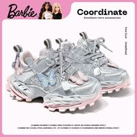 百亿补贴：Barbie 童鞋女童运动鞋2026年春季新款闪亮蝴蝶运动鞋儿童休闲老爹鞋