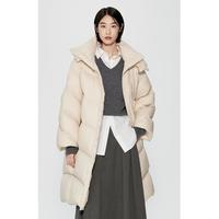 限尺码：欧时力 秋冬 进口90鸭绒 泡芙羽绒服轻薄保暖长款外套女