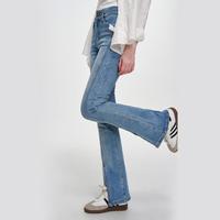 FOREVER 21 高腰女式牛仔裤时尚显瘦秋季2025小个子微喇长裤