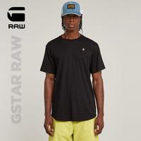 G-STAR RAW Lash短袖宽松弧形下摆logo印花弹力男士T恤D26043