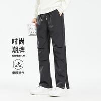 7 for all mankind 男式休闲裤春夏款侧拉链开叉裤宽松时尚潮流工装男裤