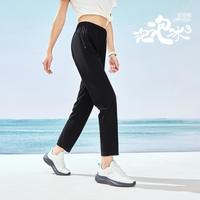 鸿星尔克 运动裤25秋季运动户外轻便透气女针织九分裤