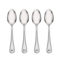 Lenox 1810不锈钢餐勺4件套 镜面抛光 可用洗碗机 法式珍珠系列